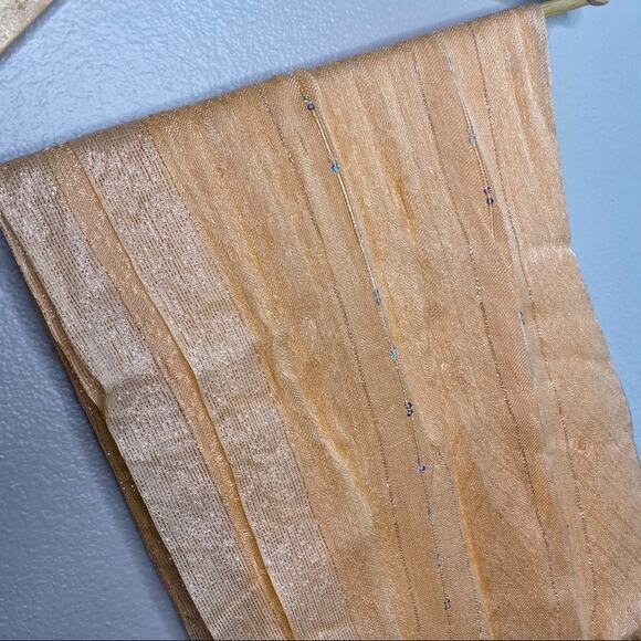 Embellished Scarf Peach and Silver Trim - Picture 4 of 8